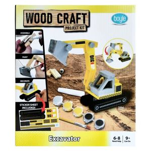 Kids Art Craft Learning: Boyle Wood Craft Project Kit Excavator