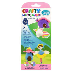 Kids Art Craft Learning: Boyle Crafty Clays Kit Diy Project Fairy House 2 X 30g