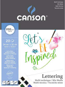 Canson Lettering 200gsm 24x32cm Pads