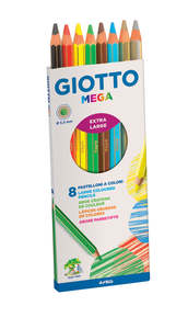Giotto Mega Colouring Pencils Set of 8