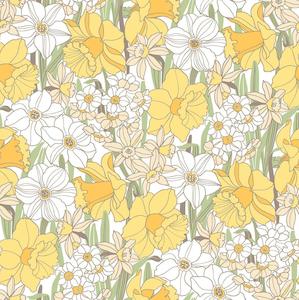 Villa: Daffodil Wallpaper - Yellow