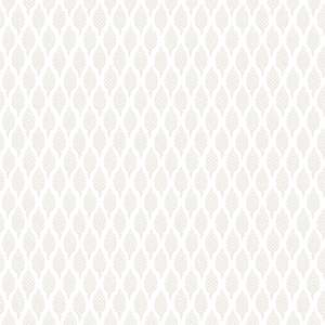 Dun Diamond Leaves Wallpaper - White