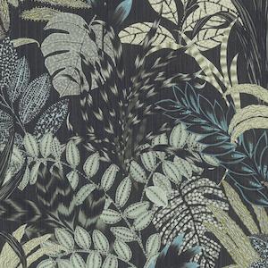 Sample - Capetown Jungle Wallpaper -Green/Black