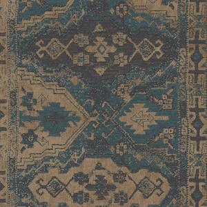 Metropolitan Stories: Sample - Marrakesh Carpet Wallpaper - Blue Black