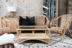 Furniture: Truro Cane Furniture - 2.5 Seater Sofa SALE - PICK UP ONLY