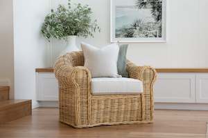 Vogue Wicker Armchair - Natural SALE - PICK UP ONLY