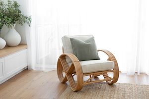 Furniture: Portofino Cane Armchair SALE - PICK UP ONLY