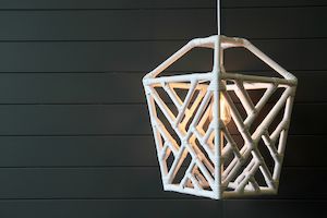 Furniture: Chippendale Cane Pendant Light Shade