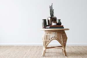 Furniture: Truro Cane Side Table Furniture - SALE - LAST 2 LEFT
