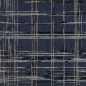 Sample - New York Threads Wallpaper - Deep Blue/Metallic
