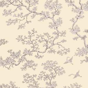 The Cranes - Florence Broadhurst Wallpaper - Porcelain