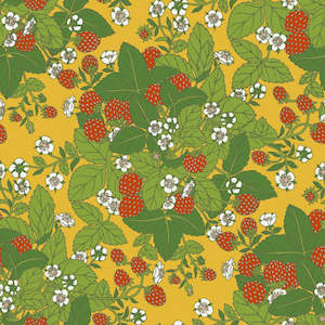 Duro: Strawberry Fields - Custom Sized Wallpaper Mural (per m2) - Yellow Multi