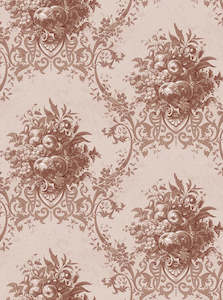 Duro: Paradise Medallion - Custom Sized Wallpaper Mural (per m2) - Red