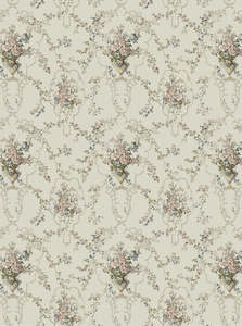 Rose Antique - Custom Sized Wallpaper Mural (per m2) - White Multi