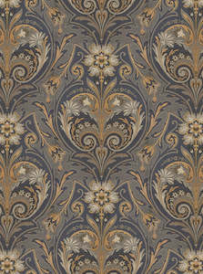 Duro: Oscar Antique Medallion - Custom Sized Wallpaper Mural (per m2) - Blue