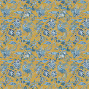 Orange: Chifu Chinoiserie Wallpaper - Ochre