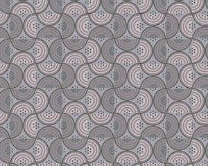 Purple Wallpaper: Baroque Pattern II Wallpaper - Grey