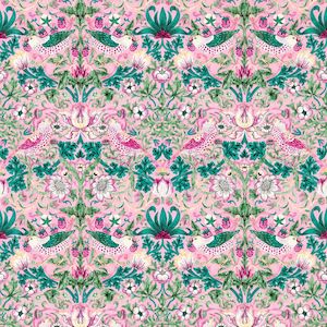 White Wallpaper: Herbarium Wallpaper - Blue