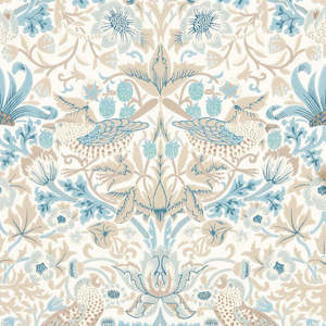 Strawberry Thief Wallpaper - Slate/Vellum