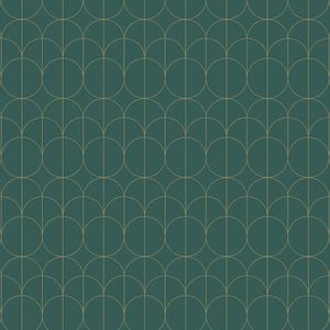 Art Deco Wallpaper: Reflect 1930 Wallpaper - Green