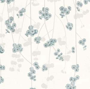 Tropical Wallpaper: Cherry Blossom Wallpaper - Vintage White