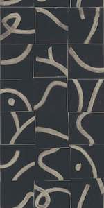 Cubic Routes Wallpaper - Black