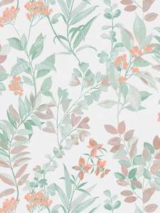 Meadow Whisper - Architects Wallpaper - White Multi