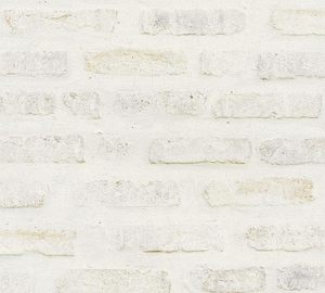 Faux Effect: Brick Wallpaper - Pale Beige/Cream - Vinyl