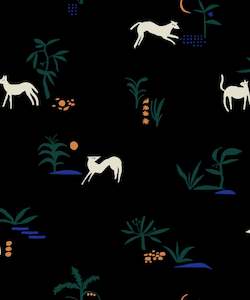 Prehistoric Animal Wallpaper - Black