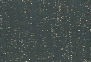 Refined Cork Wallpaper - Dark Teal/Gold