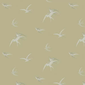Swallows Wallpaper - Gold