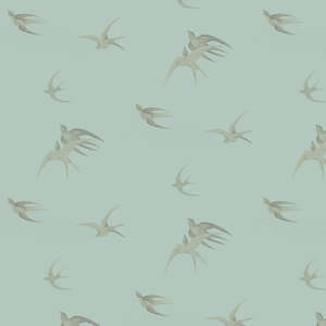 Swallows Wallpaper - Scotch Grey