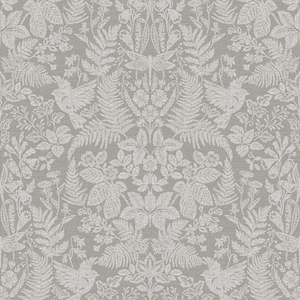 Sample - Loxley - Floral Tapestry Wallpaper - Grey- Discontinuing
