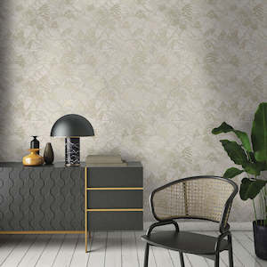 Alchemy: Sample - Teshio -Asian metallic wallpaper - Dove- Discontinuing
