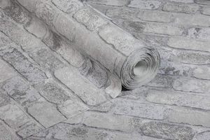 Anaglypta: Sample - Princess Street Brick Wallpaper - Anaglypta - Grey