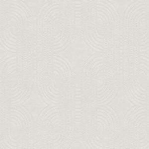 French Affair Wallpaper - White Metallic