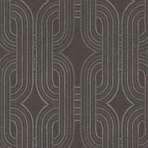 French Affair Wallpaper - Black Metallic