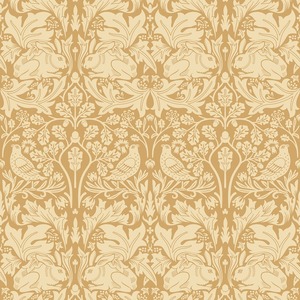 Forest Rabbit Wallpaper - Yellow Ochre