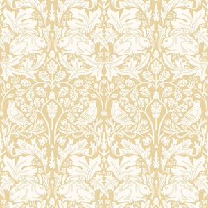 Forest Rabbit Wallpaper - Mustard