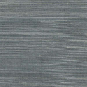 Metallic Wallpaper: Sample - Bali 2 - Grasscloth Wallpaper - Smokey Grey Blue