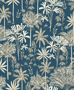 Jardin De Marrakech Wallpaper - Blue