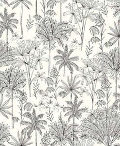 Jardin De Marrakech Wallpaper - Monochrome