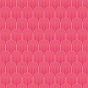 Art Deco Wallpaper: Retro Arch Wallpaper - Bright Pink