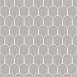 Art Deco Wallpaper: Retro Arch Wallpaper - Black