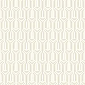 Art Deco Wallpaper: Retro Arch Wallpaper - Cream