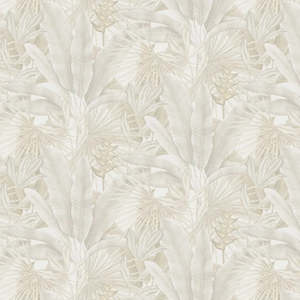 Tropical Wallpaper: Exotic Jungle Wallpaper - Beige