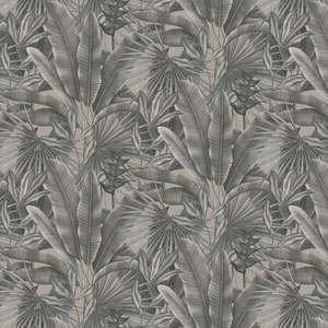 Exotic Jungle Wallpaper - Charcoal