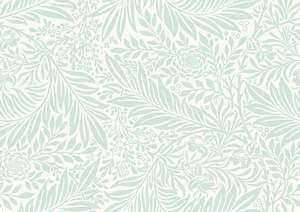 Floral Wallpaper: Leaf Vine Wallpaper - Seafoam