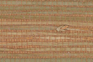 Textured Wallpapers: Genuine Grasscloth Wallpaper - Orange Jam