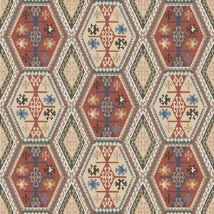 Mulberry Home Buckland Wallpaper - Red/Blue